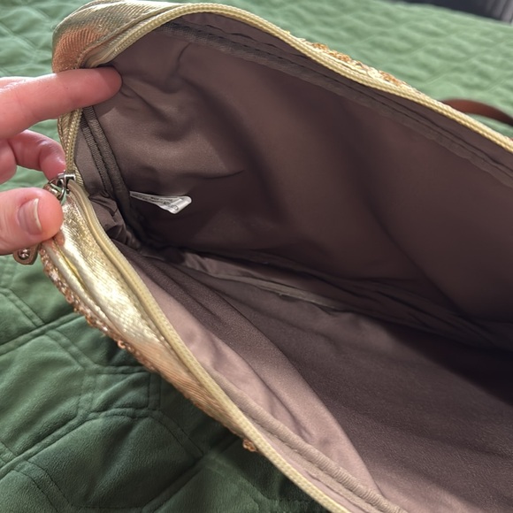 Nine West laptop sleeve case shimmering gold sequins 13” - Picture 2 of 2